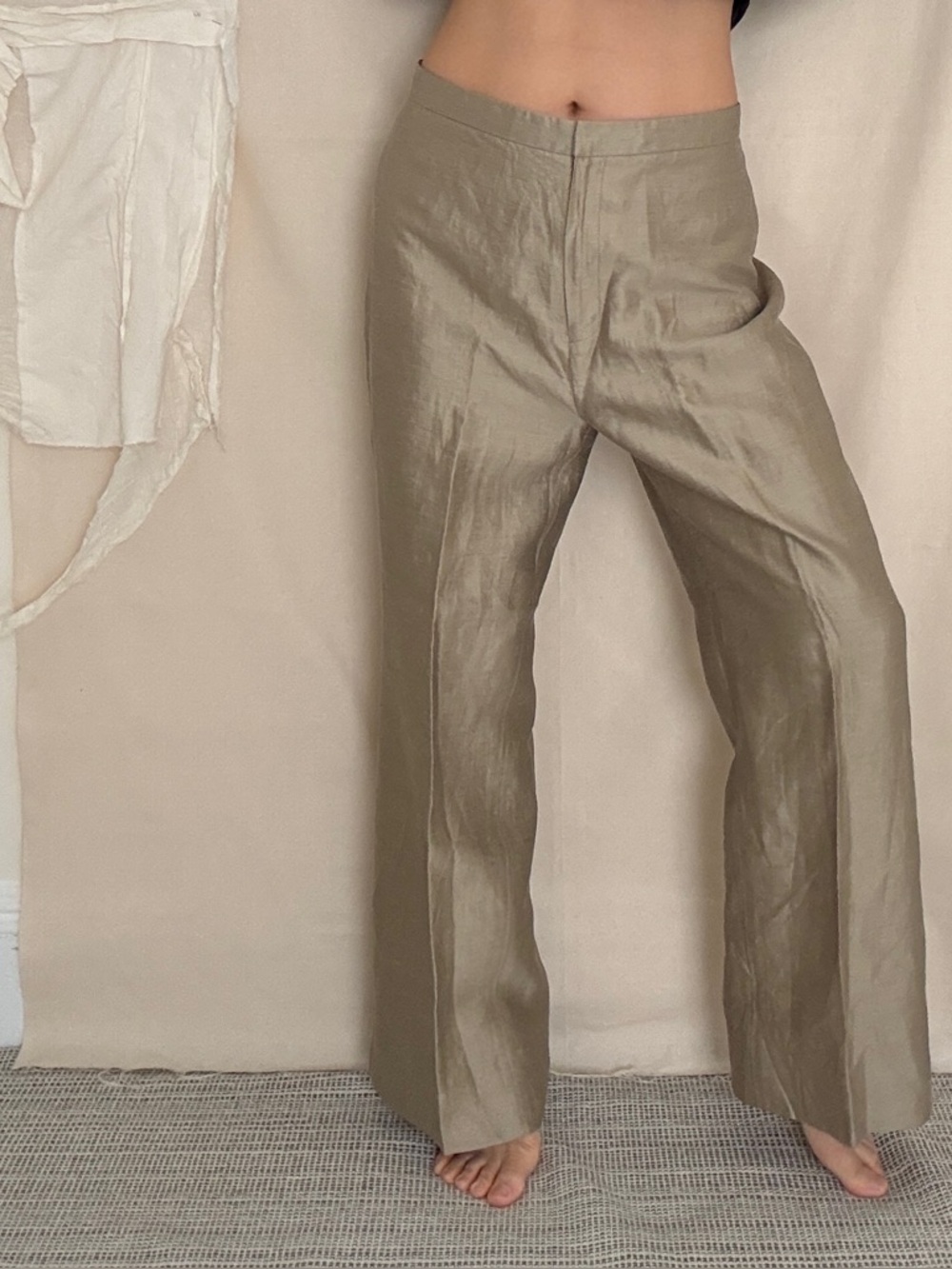 Linen blend pants